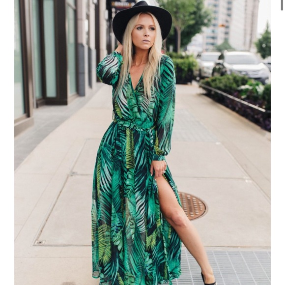 NWT Tropical Green WHY Wrapped Skirt and bodysuit Set XL - Picture 10 of 15